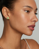Small Blossom Studs with Peridot and Tsavorite