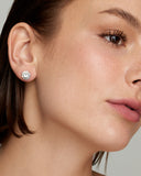 Small Blossom Studs with Sky Blue Topaz and Blue Sapphire