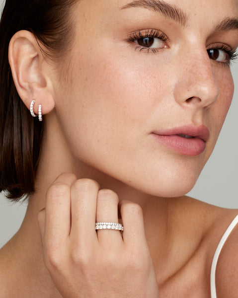 Small Diamond Hoops