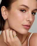 Medium Diamond Hoops