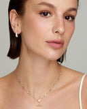 Yellow and White Gold Knot Toggle Necklace with Diamonds