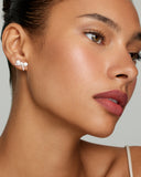 Bow Stud with Diamonds