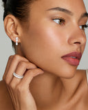 Asymmetrical Round and Pear Shape Diamond Studs