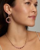 Ombré Circular Earring with Pink Tourmaline and Diamonds