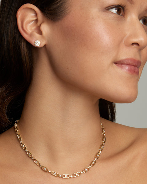 Domed Diamond Disc Studs