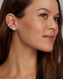 Small Blossom Studs with Sky Blue Topaz and Aquamarine