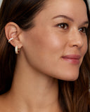Double Row Scalloped Edge Diamond Hoops