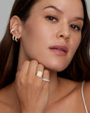 Emerald Shape Ring with Diamonds