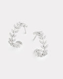 Delicate Vine Hoops with Diamonds