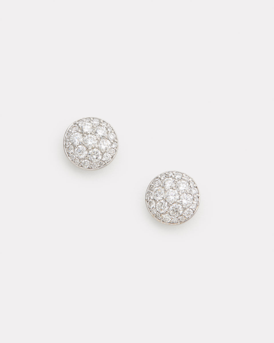 Domed Diamond Disc Studs