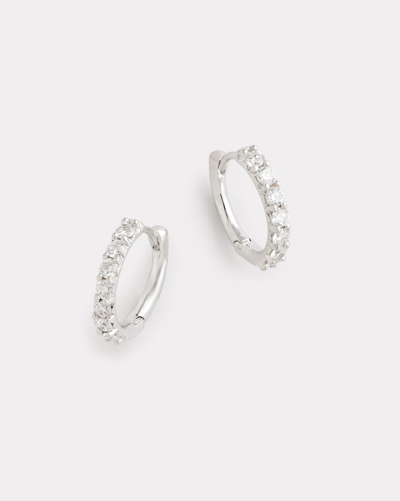 Small Diamond Hoops