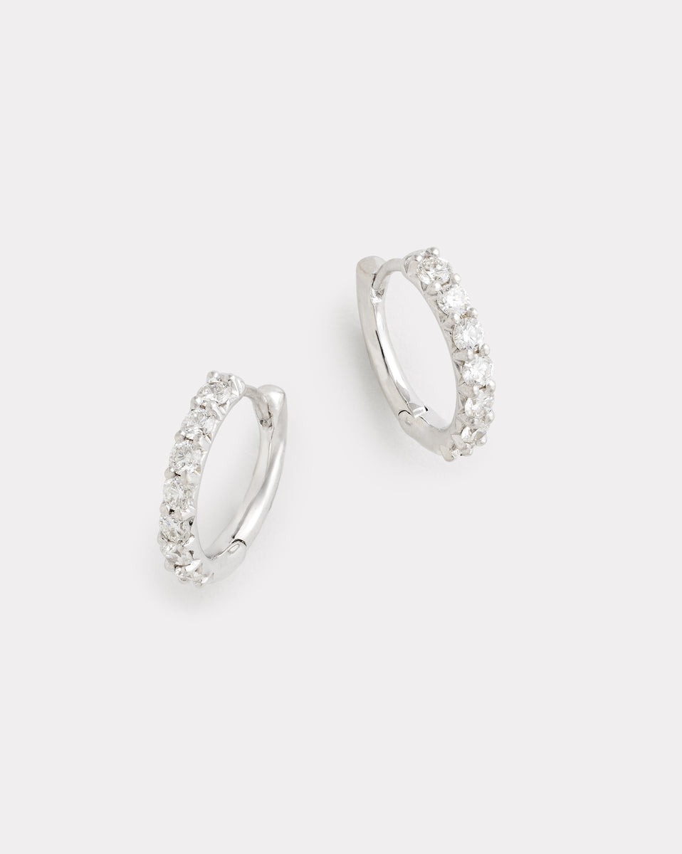 Small Diamond Hoops