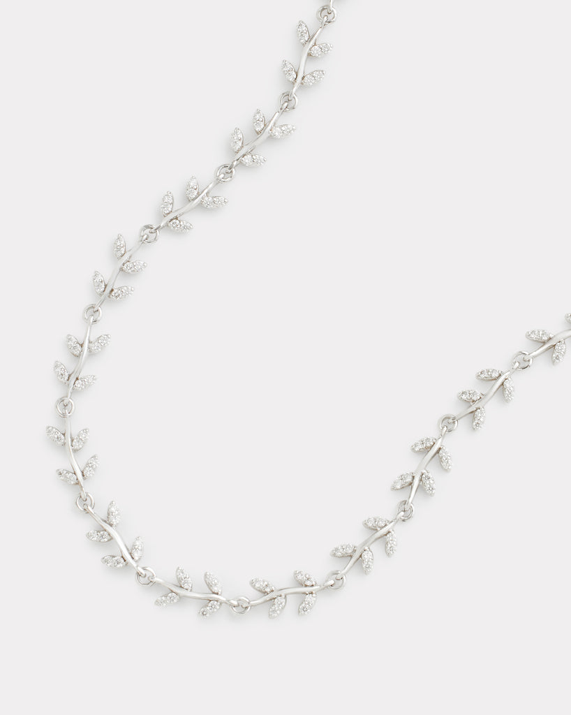 Delicate Vine Necklace with Diamonds