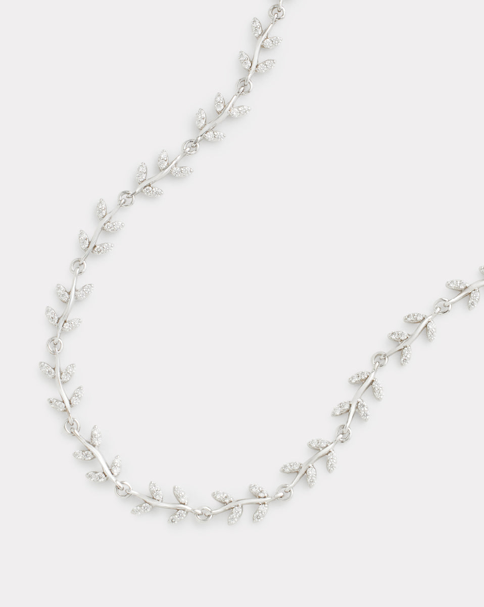 Delicate Vine Necklace with Diamonds