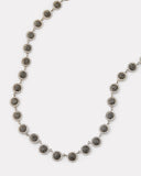 Black and White Diamond Disc Necklace