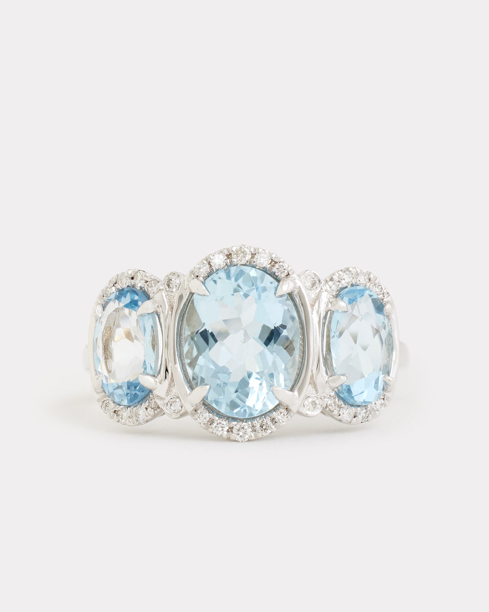 Aquamarine Oval Ring