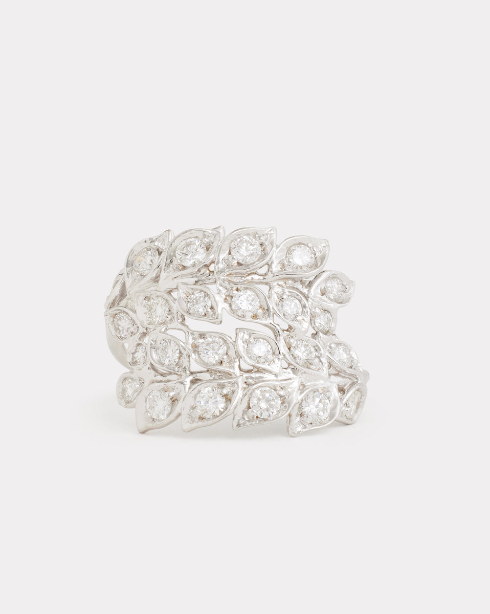 Wrapped Vine Ring with Diamonds