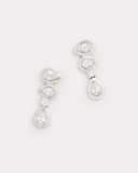 Asymmetrical Round and Pear Shape Diamond Studs