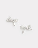 Bow Stud with Diamonds