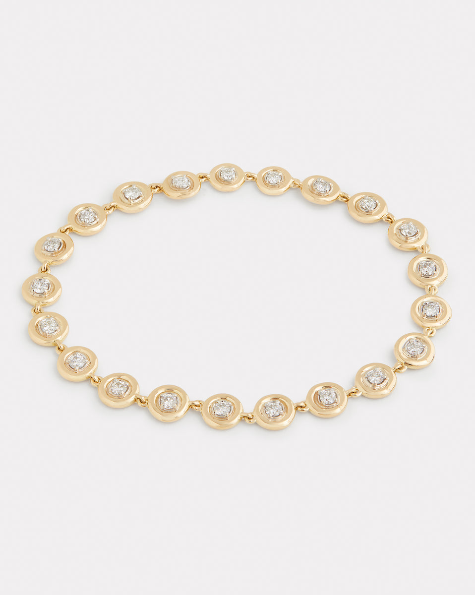 Round Edge Diamond Bracelet