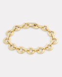Double Round Link Bracelet with Diamond Connections
