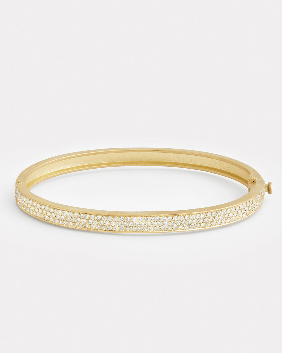 Hinged Bracelet with Pave Diamonds