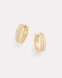 Double Row Scalloped Edge Diamond Hoops