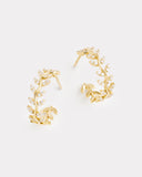 Delicate Vine Hoops with Diamonds