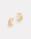 Three Row Diamond Hoops