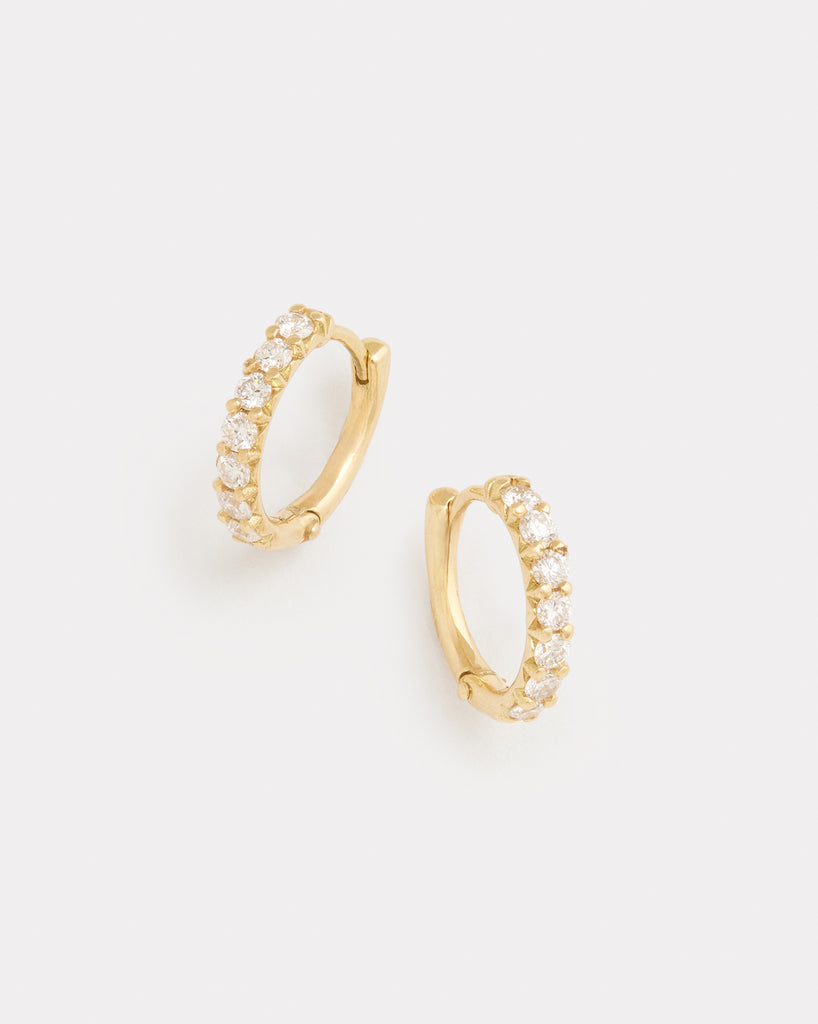 Small Diamond Hoop, .42 CTS
