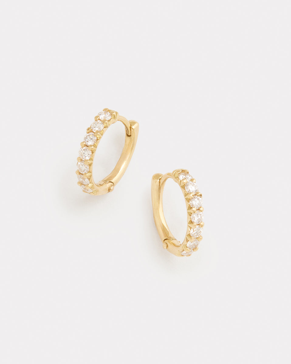 Small Diamond Hoops