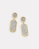 Oval Drop Earrings with Blackened Diamonds