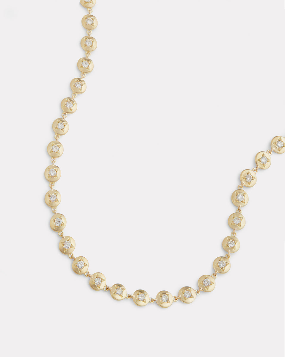 Diamond Disc Necklace