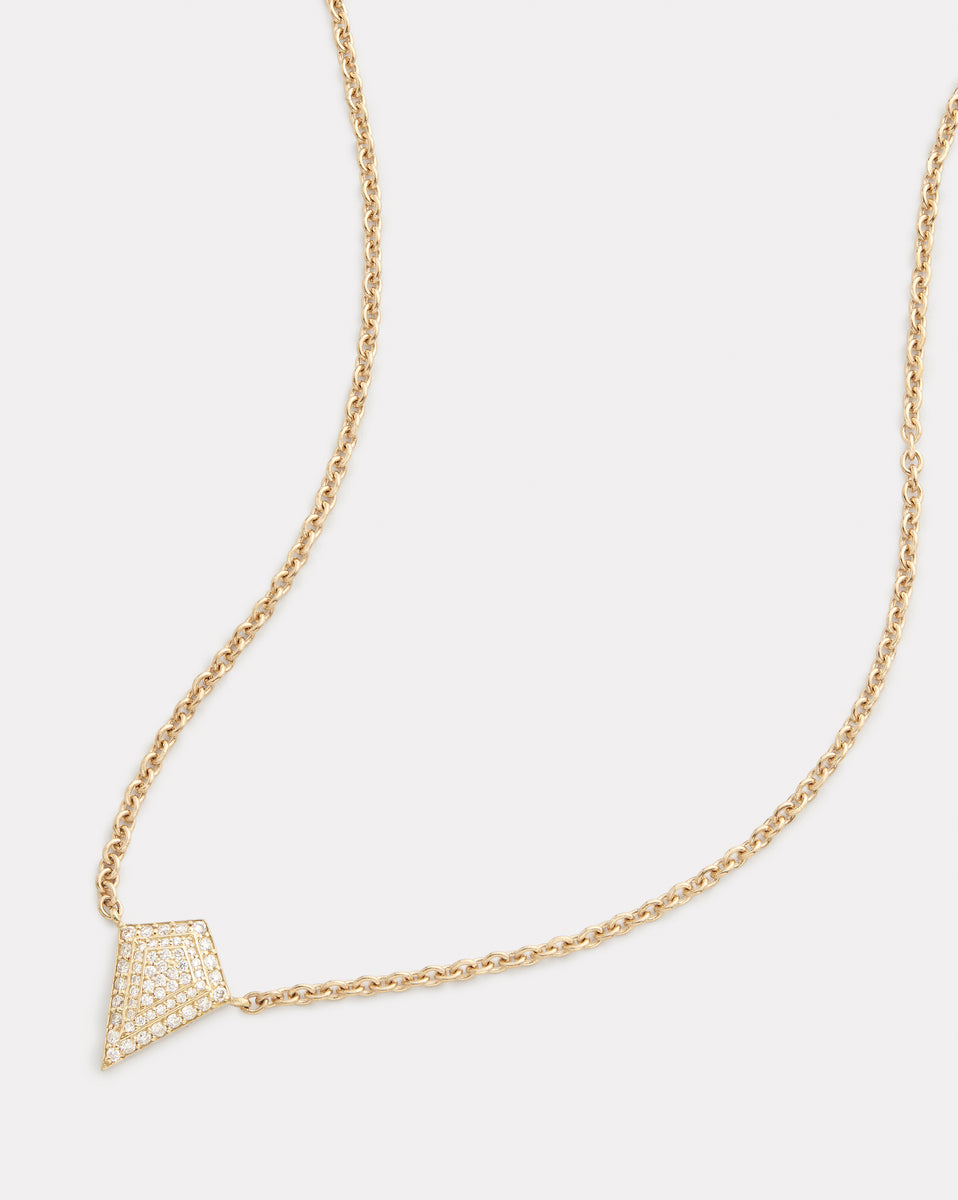 Kite Shape Pendant with Diamonds