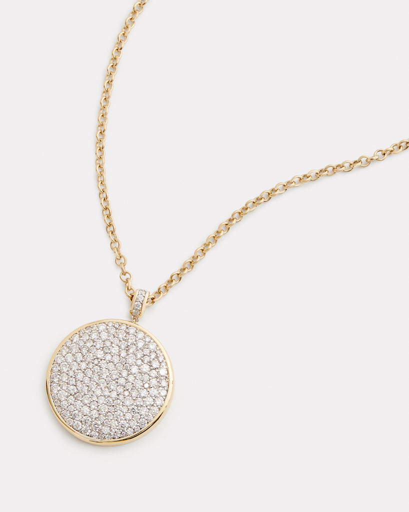 Scattered Diamond Large Pendant Necklace