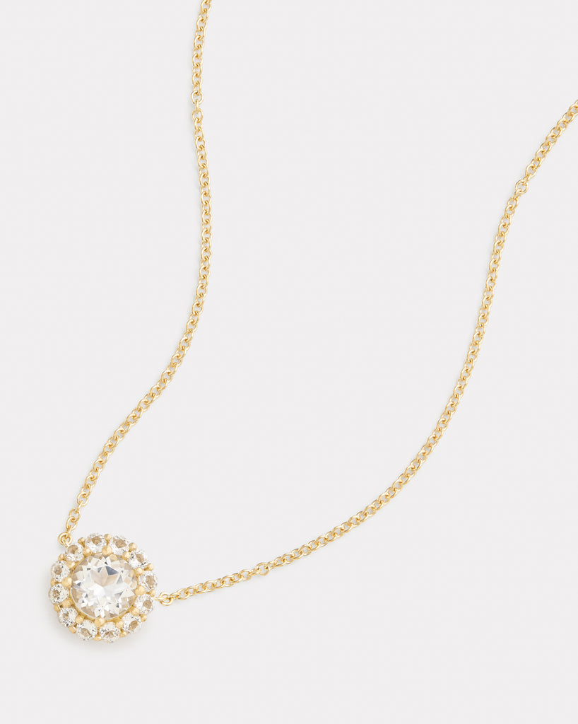 Blossom Necklace with White Topaz