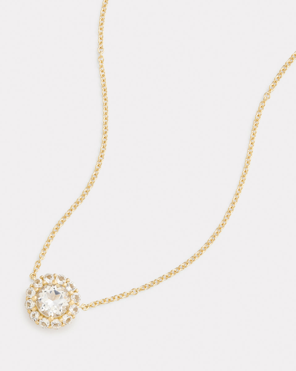 Blossom Necklace with White Topaz