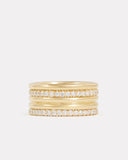 Five Row Band with Diamonds
