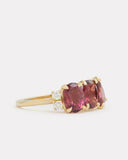 Cluster Ring with Pink Tourmaline and Diamonds