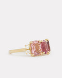 Ombré Cluster Ring with Pink Tourmaline and Diamonds
