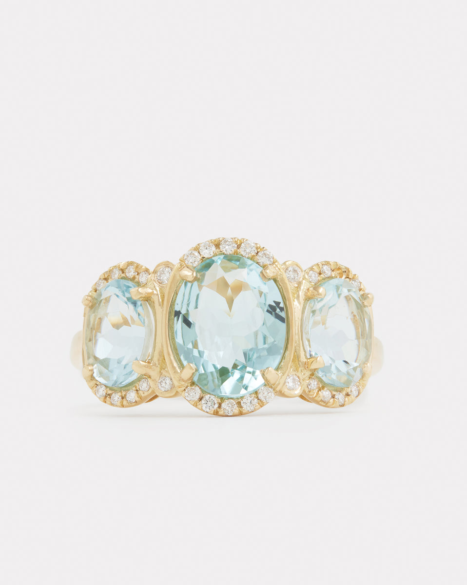 Aquamarine Oval Ring