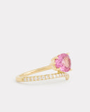 Script Ring with Pink Tourmaline and Diamonds