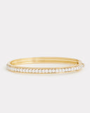 Yellow and White Gold Hinged Diamond Bangle