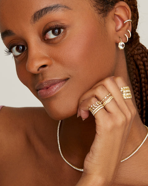 Linked Marquis Diamond Band