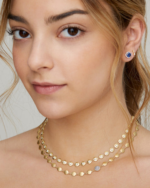 Diamond Disc Necklace
