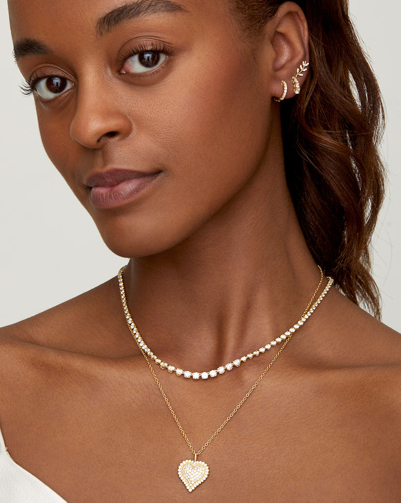 Heart Necklace with Diamonds – Jamie Wolf
