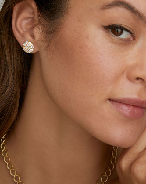 Aladdin Studs with Diamonds