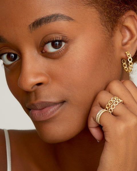 Aladdin Pave Link Ring