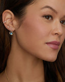 Star Set Labradorite Earring