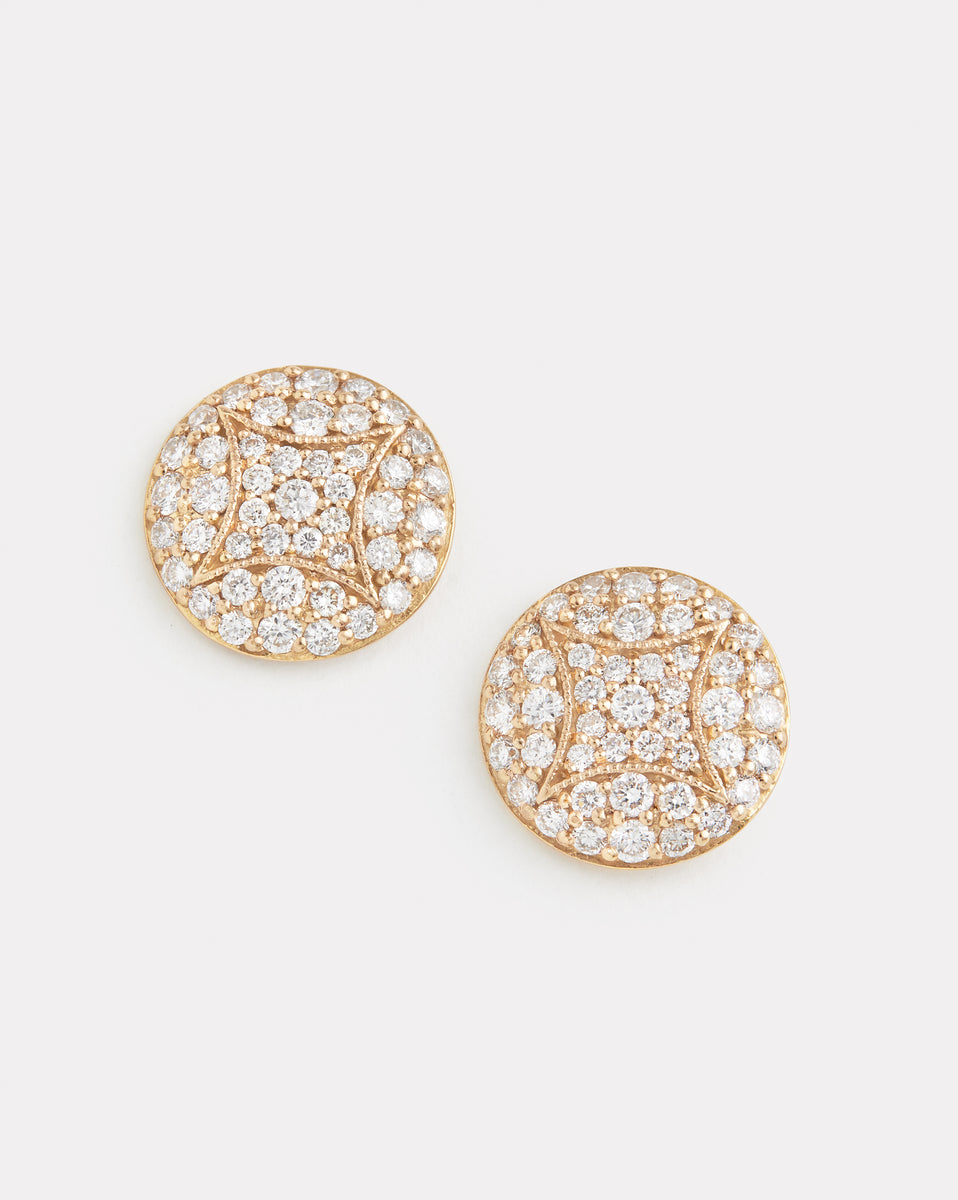 Aladdin Studs with Diamonds